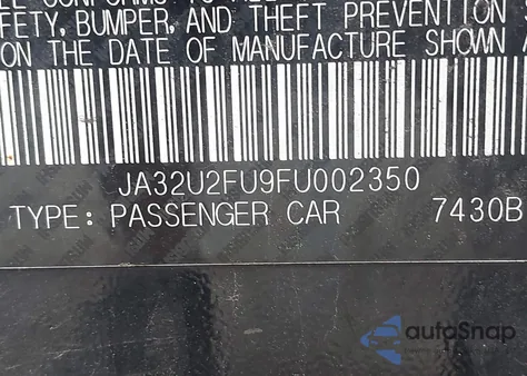 2015 Mitsubishi Lancer Es z USA, uszkodzony, nr VIN JA32U2FU9FU002350